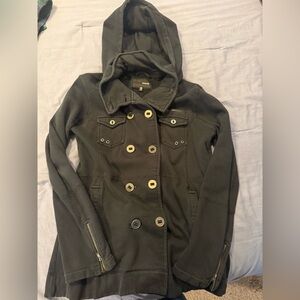 Divided Black Utility Jacket with Hood